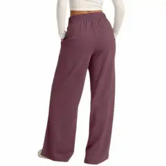 AGW - Pantalón Buzo Algodón Palazzo Elasticados Wide Leg - Pretina Ancha