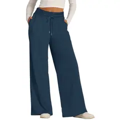 AGW - Pantalón Buzo Algodón Palazzo Tela Ligera Verano Elasticados Wide Leg