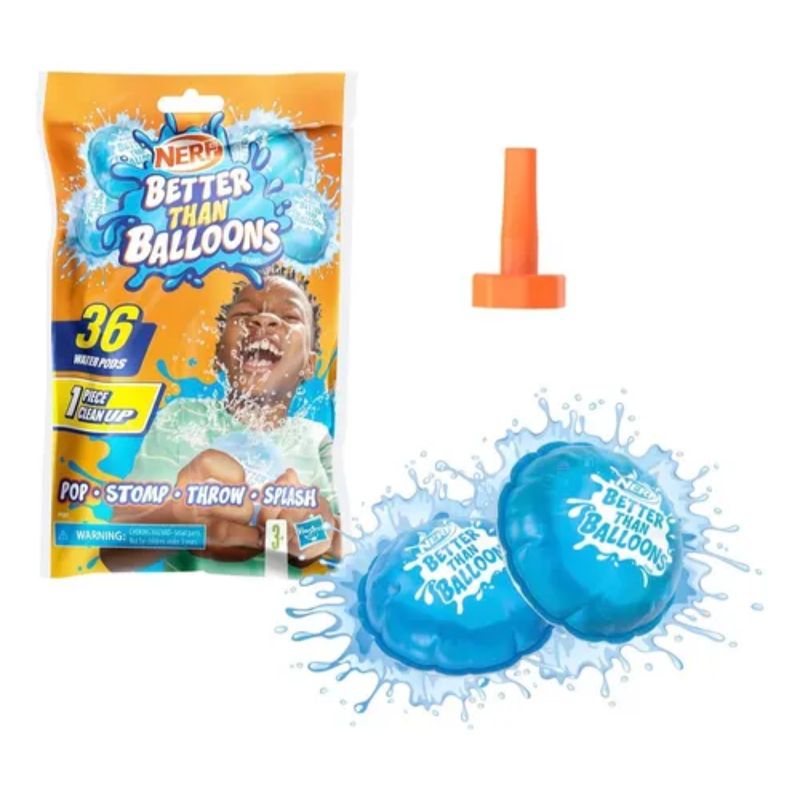 GENERICO - Capsulas De Agua Nerf Better Than Ballons 36 Piezas