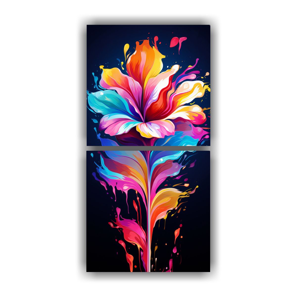 GENERICO - Pinturas Decorativas De 2 Bellas Artes Calidos 40x80 Cm