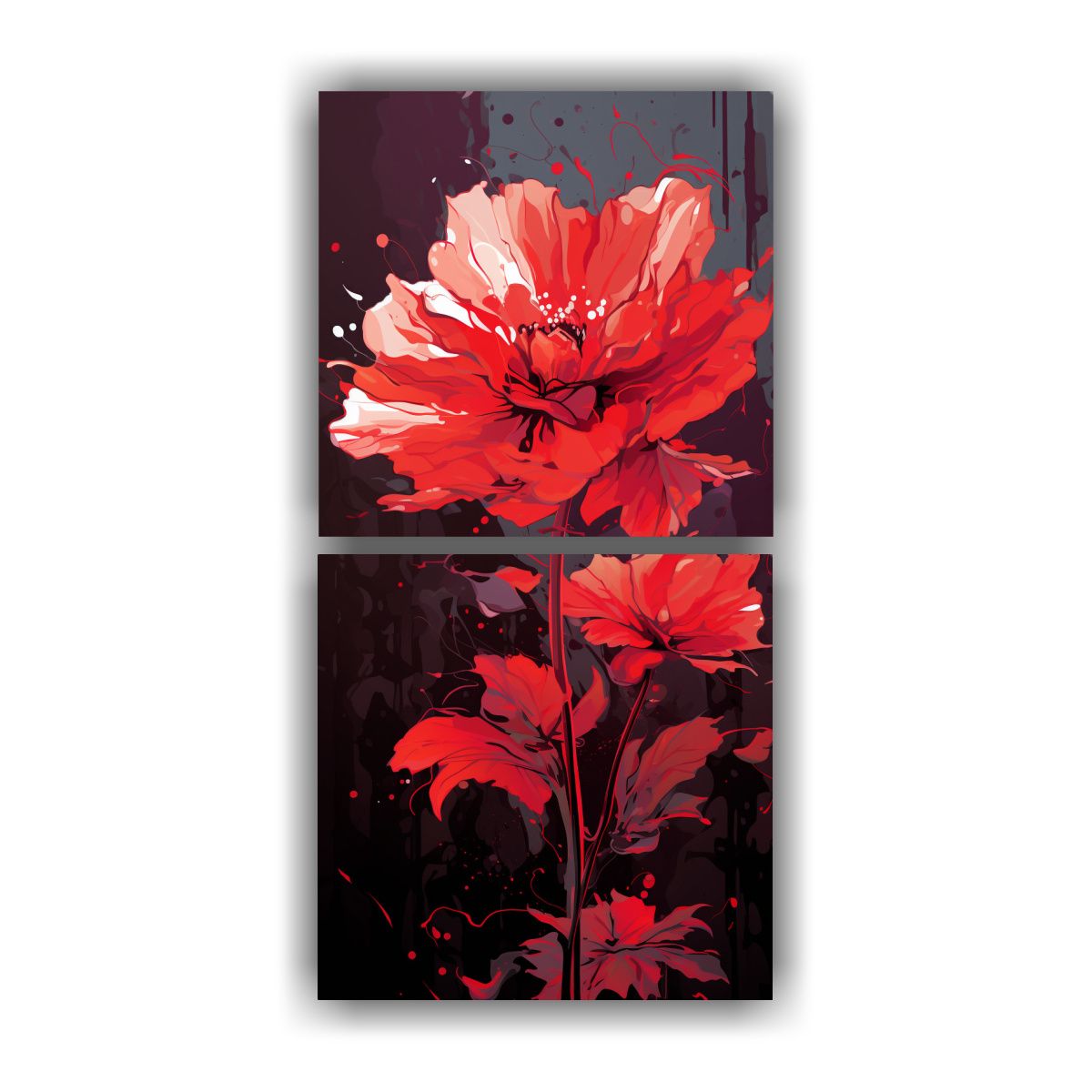 GENERICO - Conjunto 2 Lienzos Expresión Representación 30x60 Cm