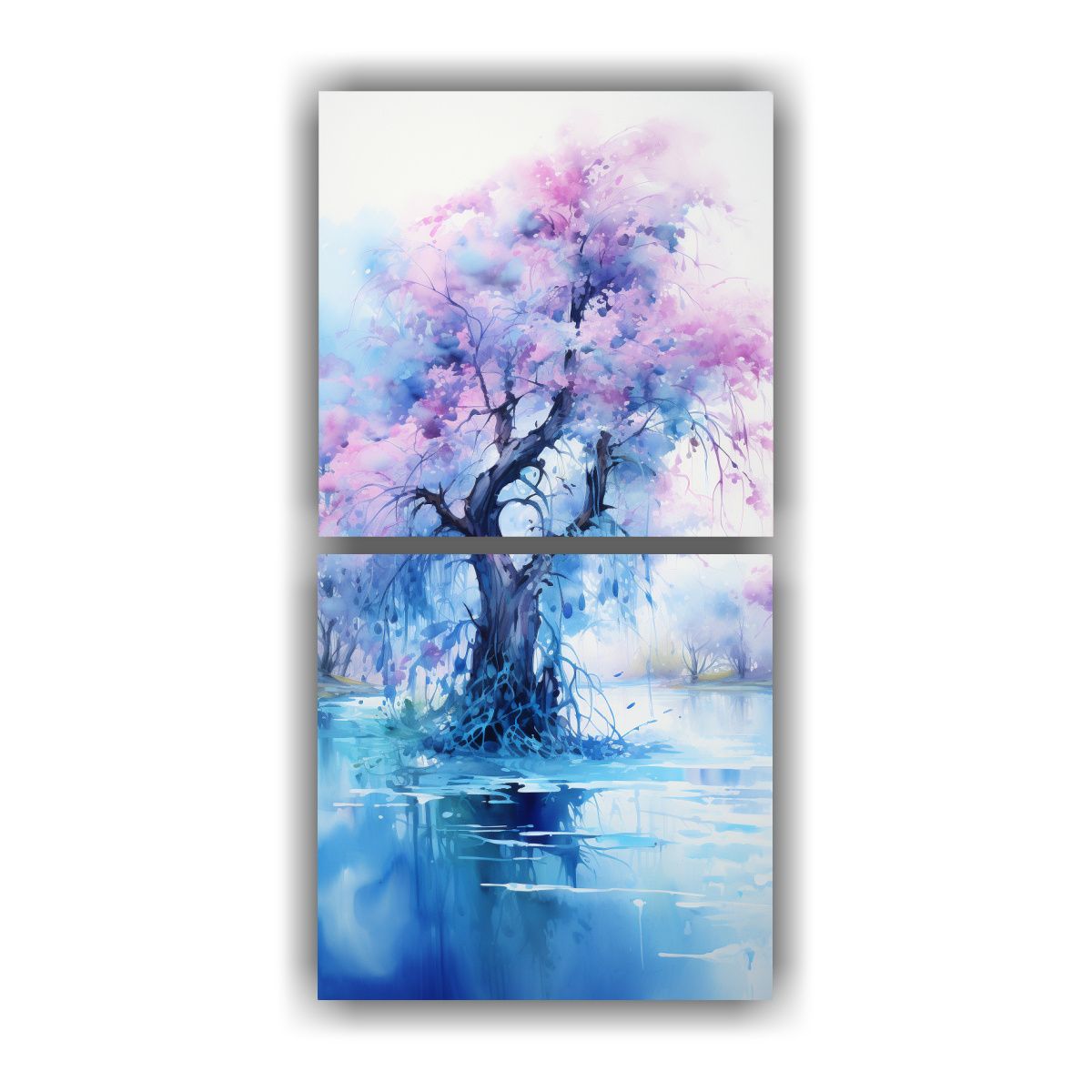 GENERICO - Cuadro Abstracto Set 2 Canvas Creativa Interiores 60x120 Cm