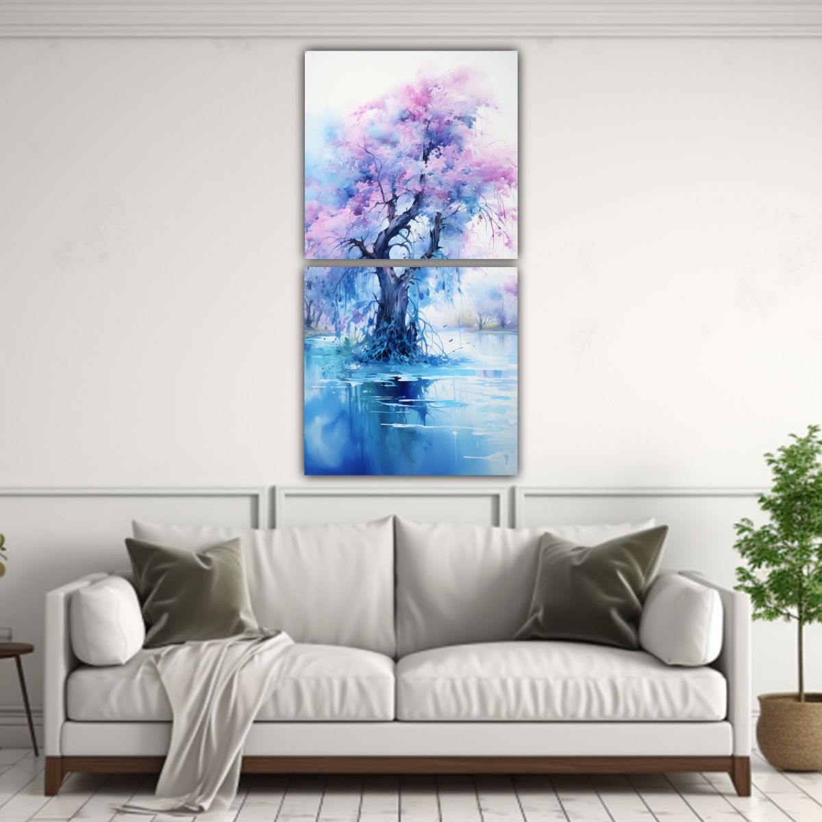 GENERICO - Cuadro Abstracto Set 2 Canvas Creativa Interiores 50x100 Cm