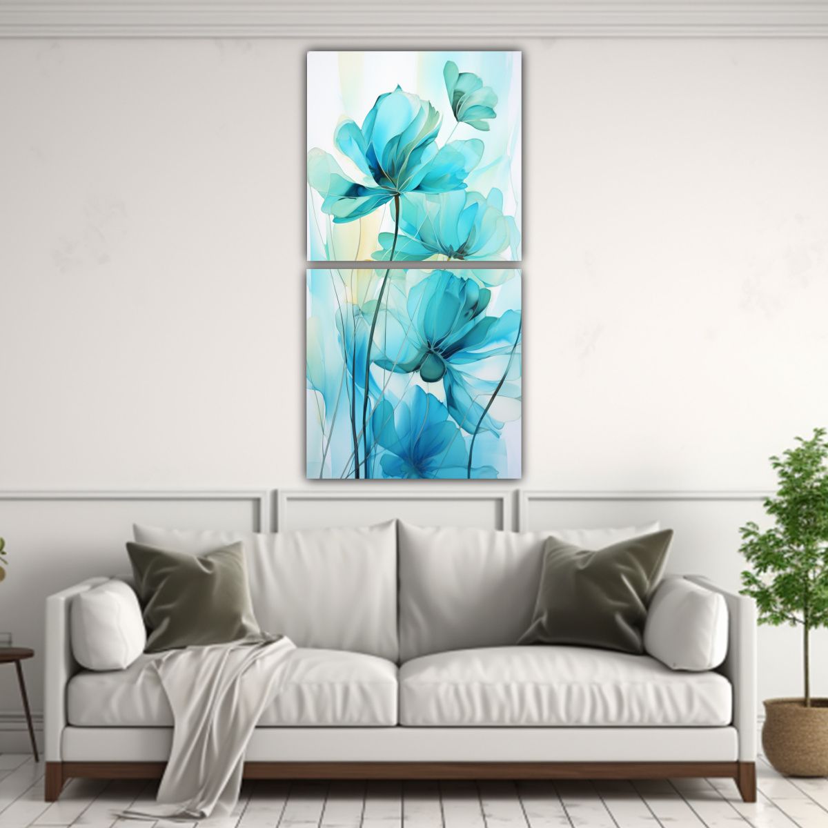 GENERICO - Conjunto 2 Cuadros Estilo Galería Atmosfera 30x60 Cm