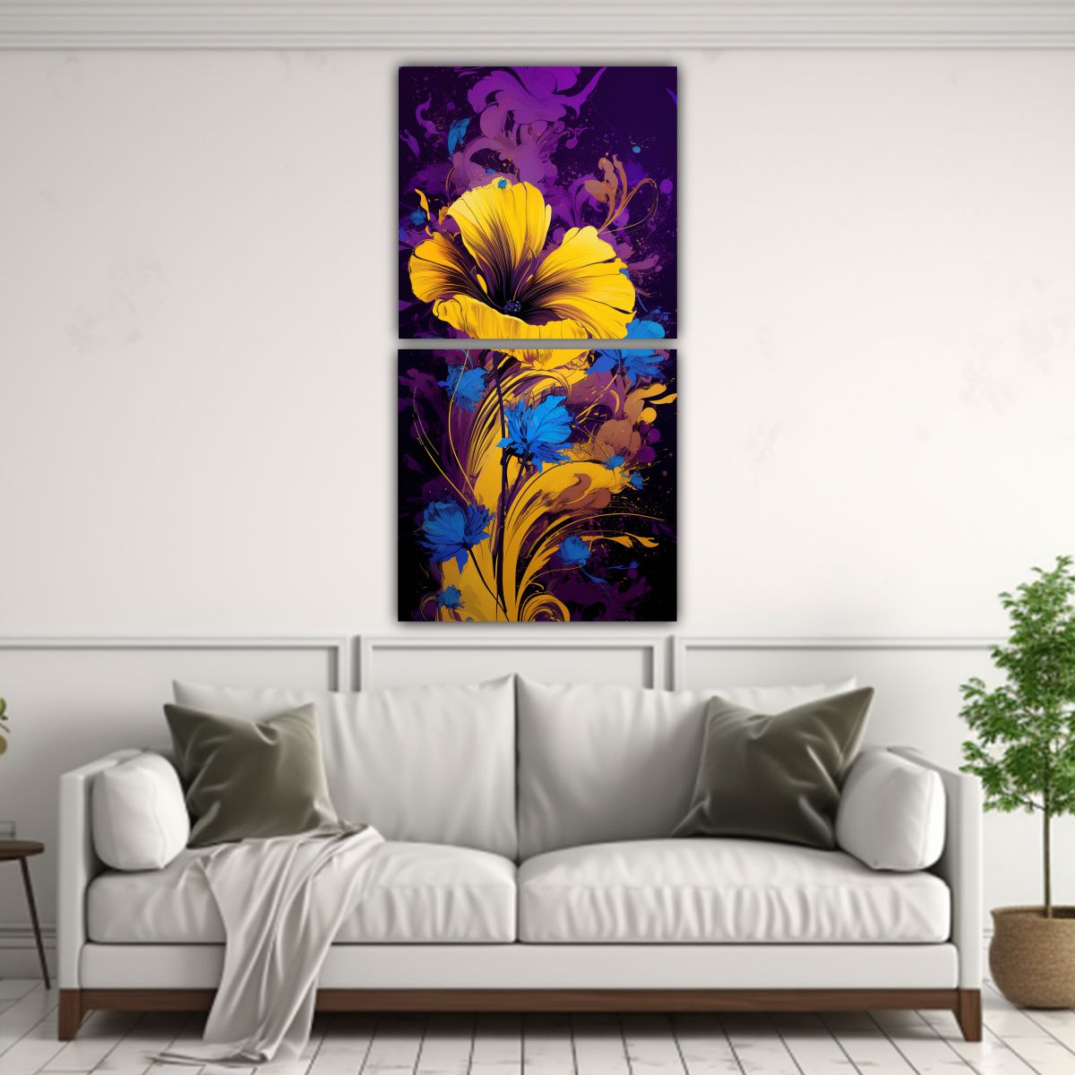 GENERICO - Cuadros Vintage De Composición Dinámica En 50x100 Cm