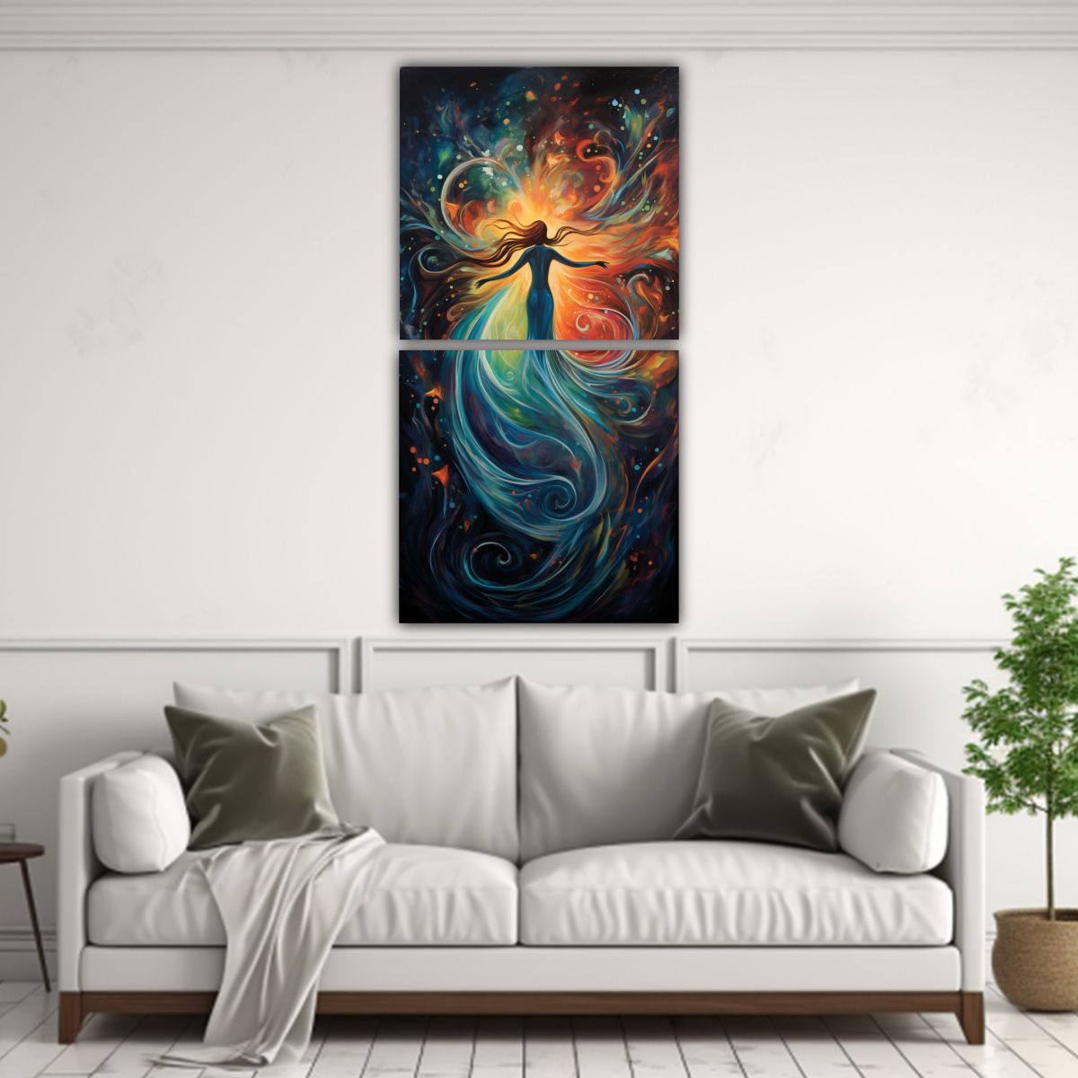 GENERICO - Pinturas Decorativas Abstractas De Oficina Danza 30x60 Cm