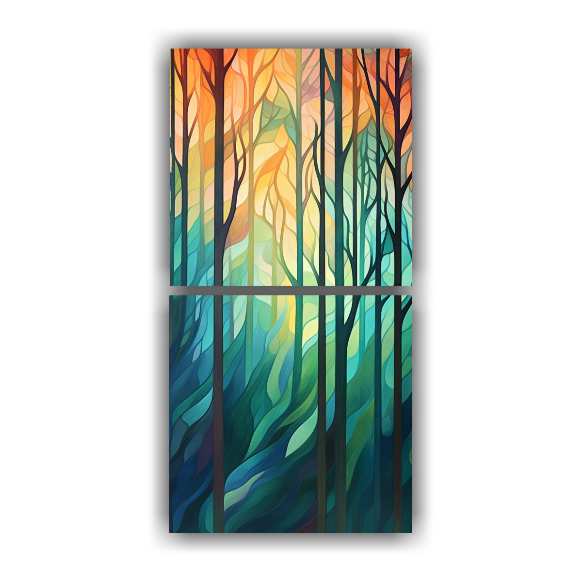 GENERICO - Pinturas Decorativas Abstractas De Bosques Vivos 40x80 Cm