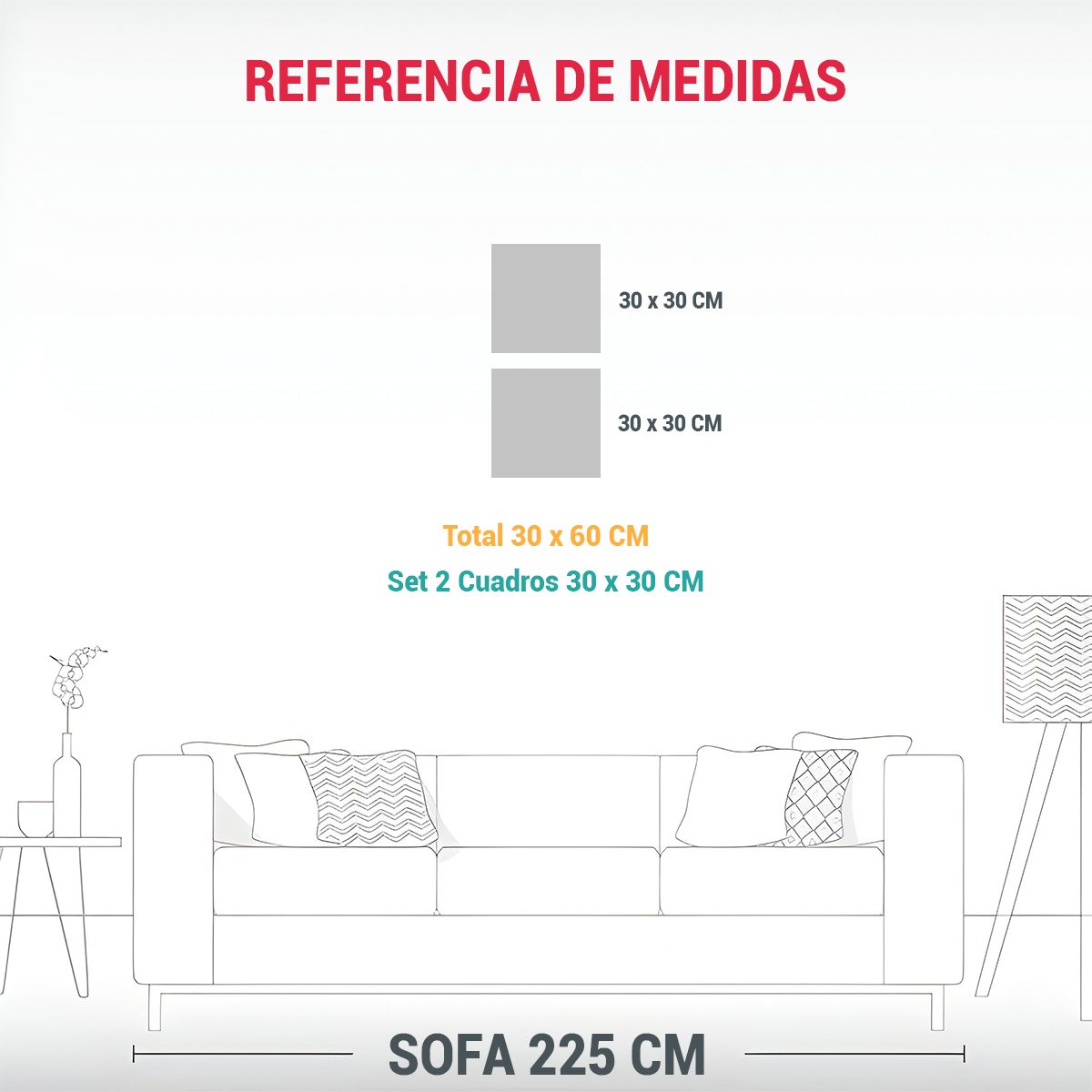 GENERICO - Cuadros Inspiradores Para Decoración De 30x60 Cm