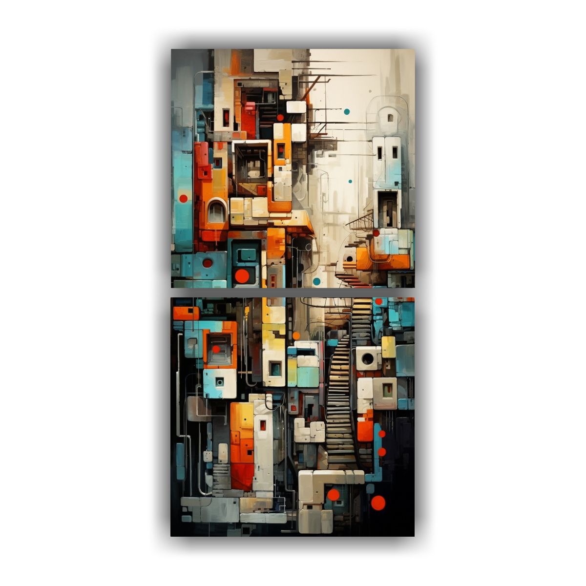 GENERICO - Pintura Decorativa De Fusión Abstracta 20x40 Cm