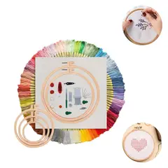 ATURE - Set Bordado 100 Hilos, Bastidores, Telas, Agujas, Accesorios