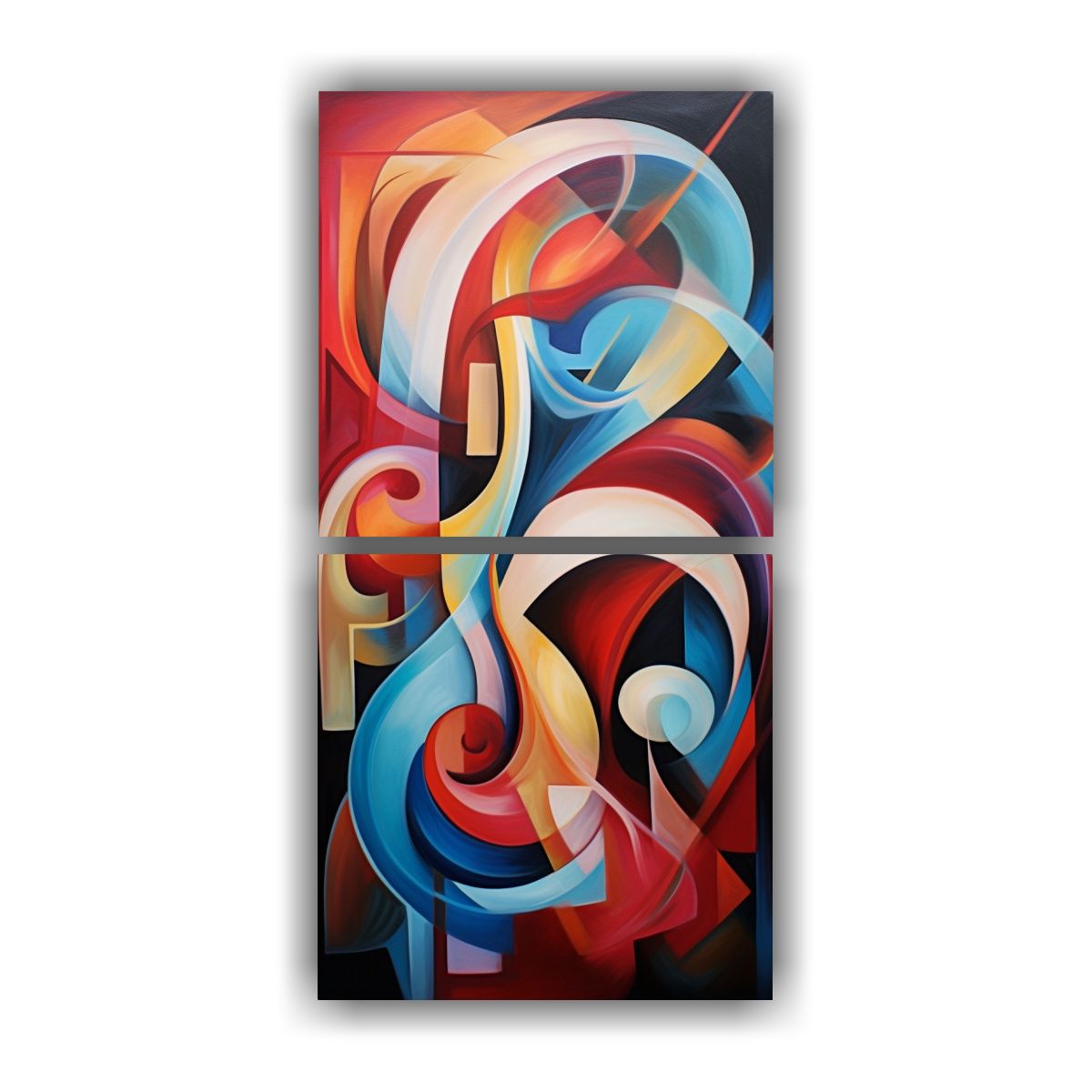 GENERICO - Pintura Abstracta Resaltada Por Pigmentos 50x100 Cm