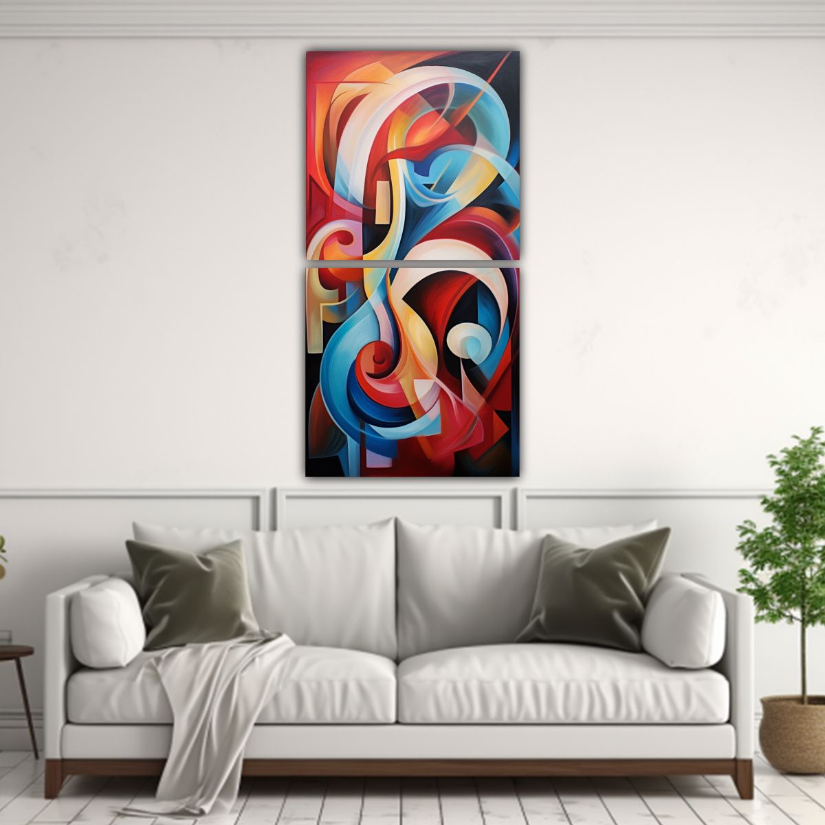 GENERICO - Pintura Abstracta Resaltada Por Pigmentos 30x60 Cm