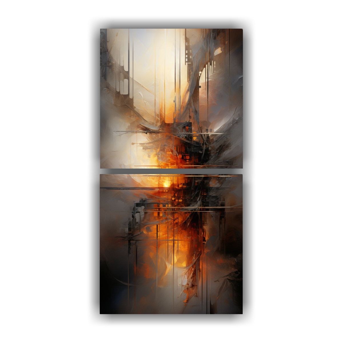 GENERICO - Pintura Abstracta Para Habitación Cálida 50x100 Cm