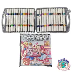 GENERICO - Kit Creativo Colorear + 48 Lápices Acrílicos Brillantes