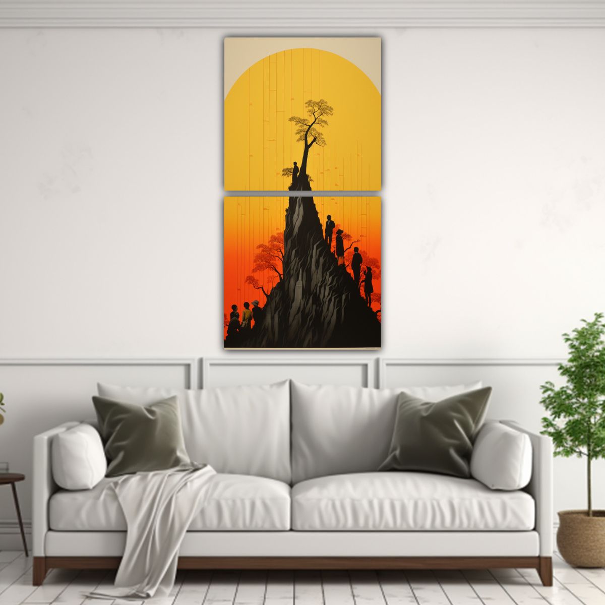 GENERICO - Cuadros Dibujo Brillante Cambia Chart Progreso 40x80 Cm