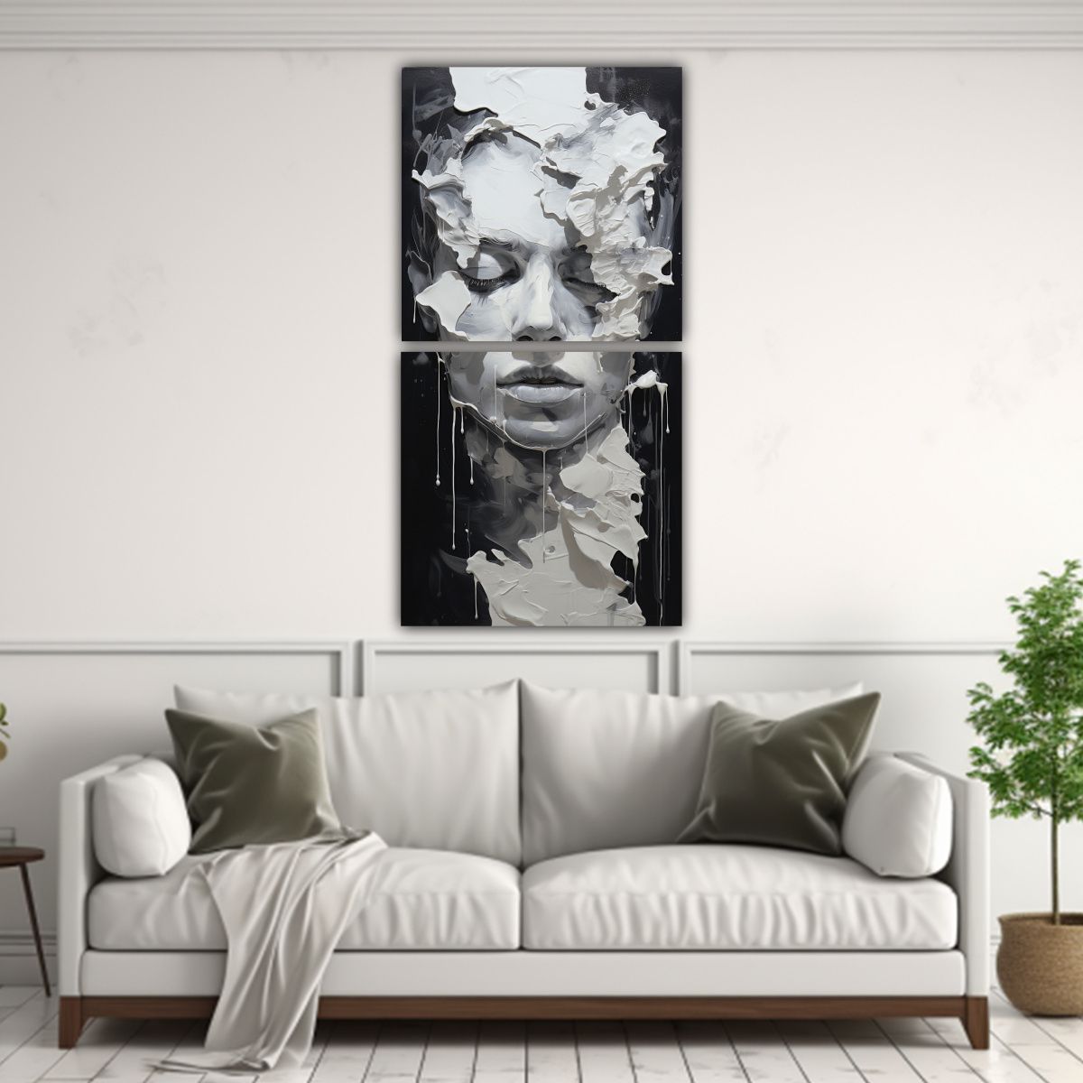 GENERICO - Pinturas Decorativas De Contornos Faciales Y 20x40 Cm