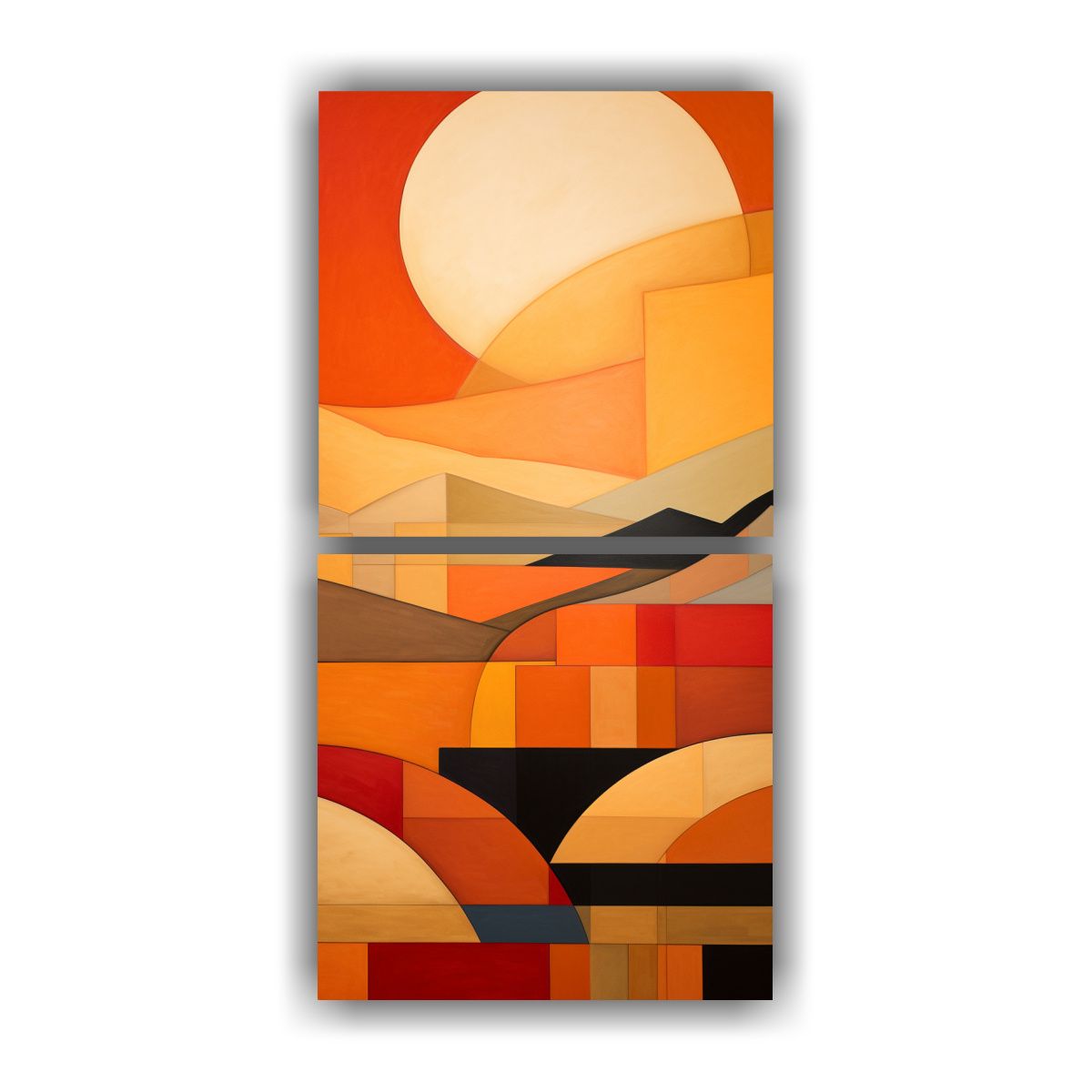 GENERICO - Pinturas Decorativas De Abstracción Geométrica 20x40 Cm