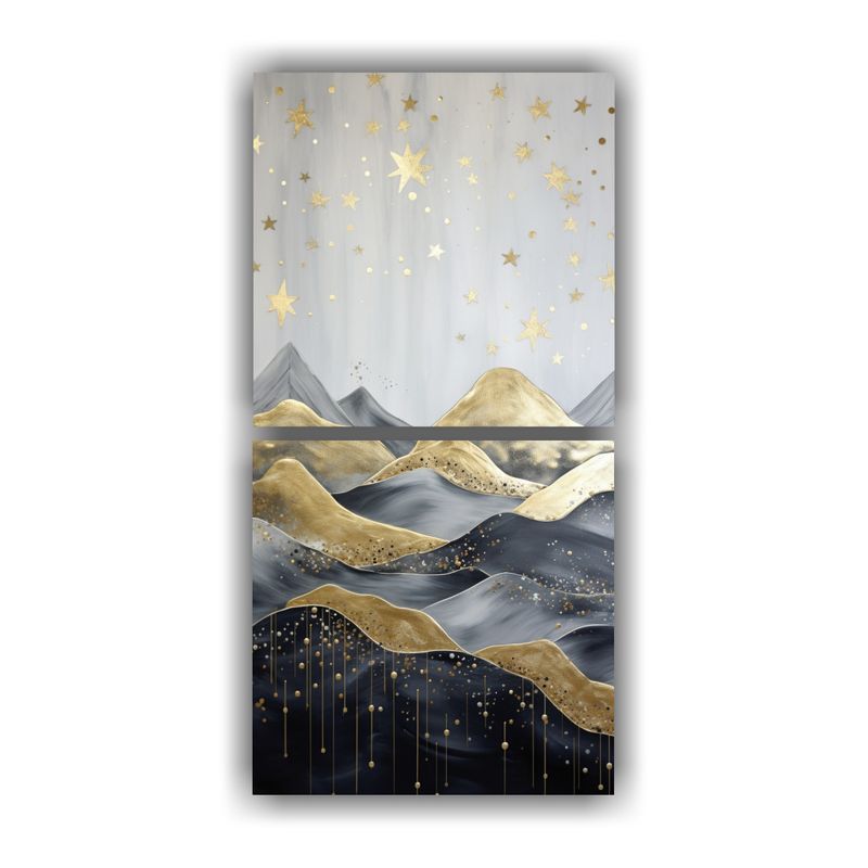 GENERICO - Cuadros Vintage De Paisajes Montañosos Con 50x100 Cm