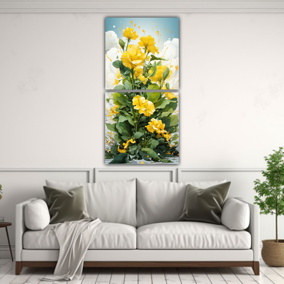 GENERICO - Lienzos Fotografía Impresionante De Albahaca En 40x80 Cm