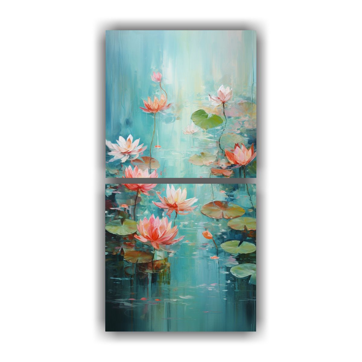 GENERICO - Cuadro Decorativo De Elegancia Con Dos Peces 20x40 Cm