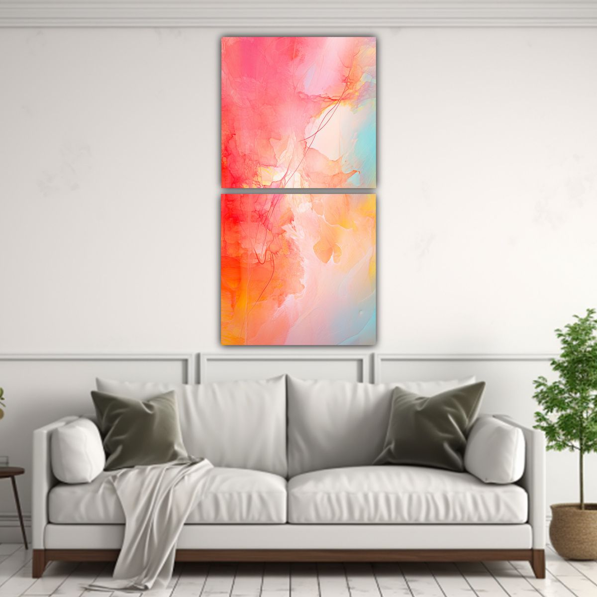 GENERICO - Pinturas Abstractas De Verano Exclusivas Y 20x40 Cm