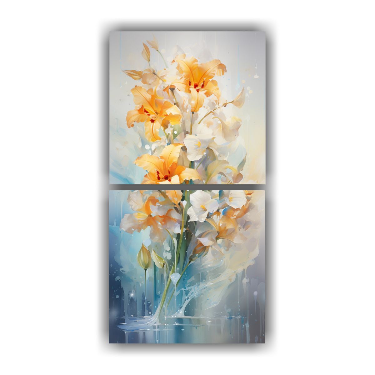 GENERICO - Arte De Pared Inspiración Contraste Narcisos 30x60 Cm