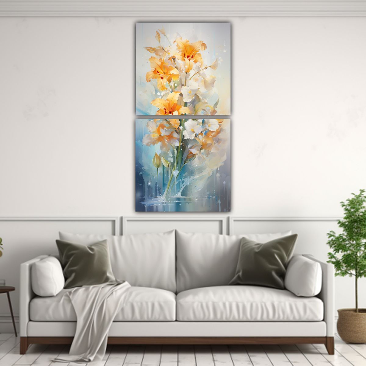 GENERICO - Arte De Pared Inspiración Contraste Narcisos 30x60 Cm