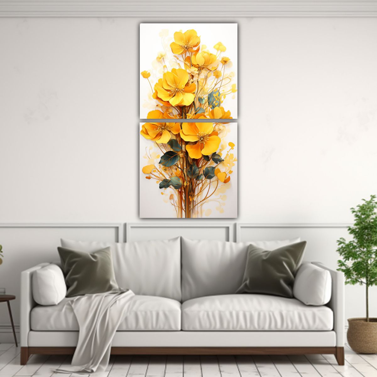 GENERICO - Pintura De Arte De Pared Vertical Árbol De 20x40 Cm