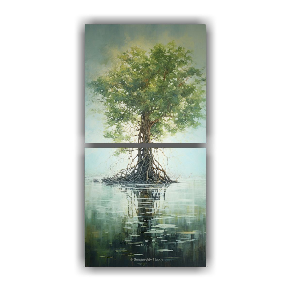 GENERICO - Conjunto De Cuadros Cuadro Floral En Estilo De 60x120 Cm