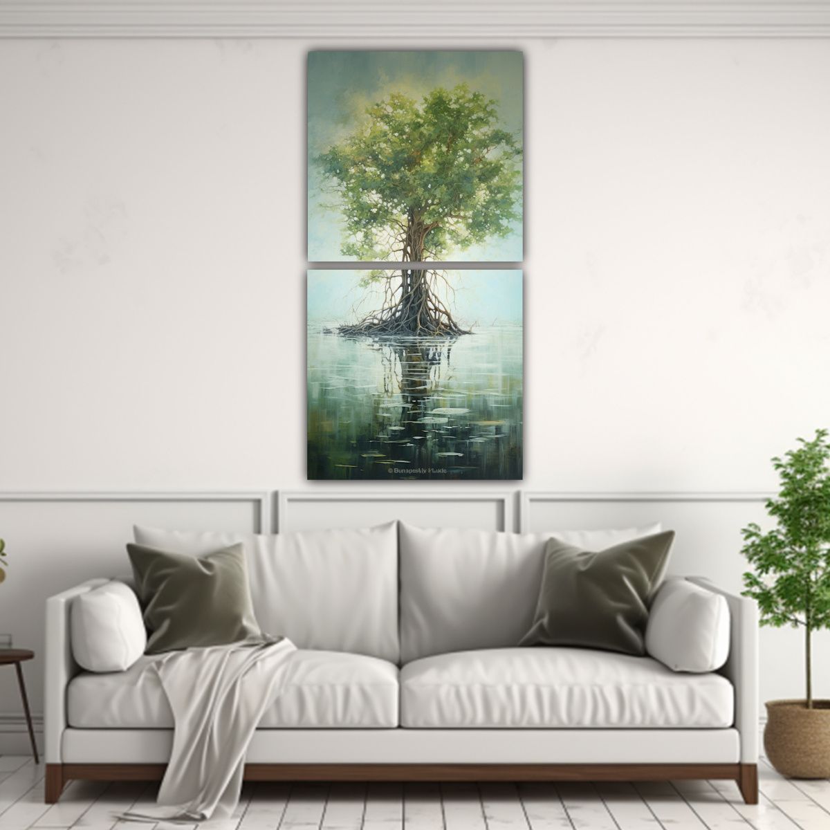 GENERICO - Conjunto De Cuadros Cuadro Floral En Estilo De 60x120 Cm