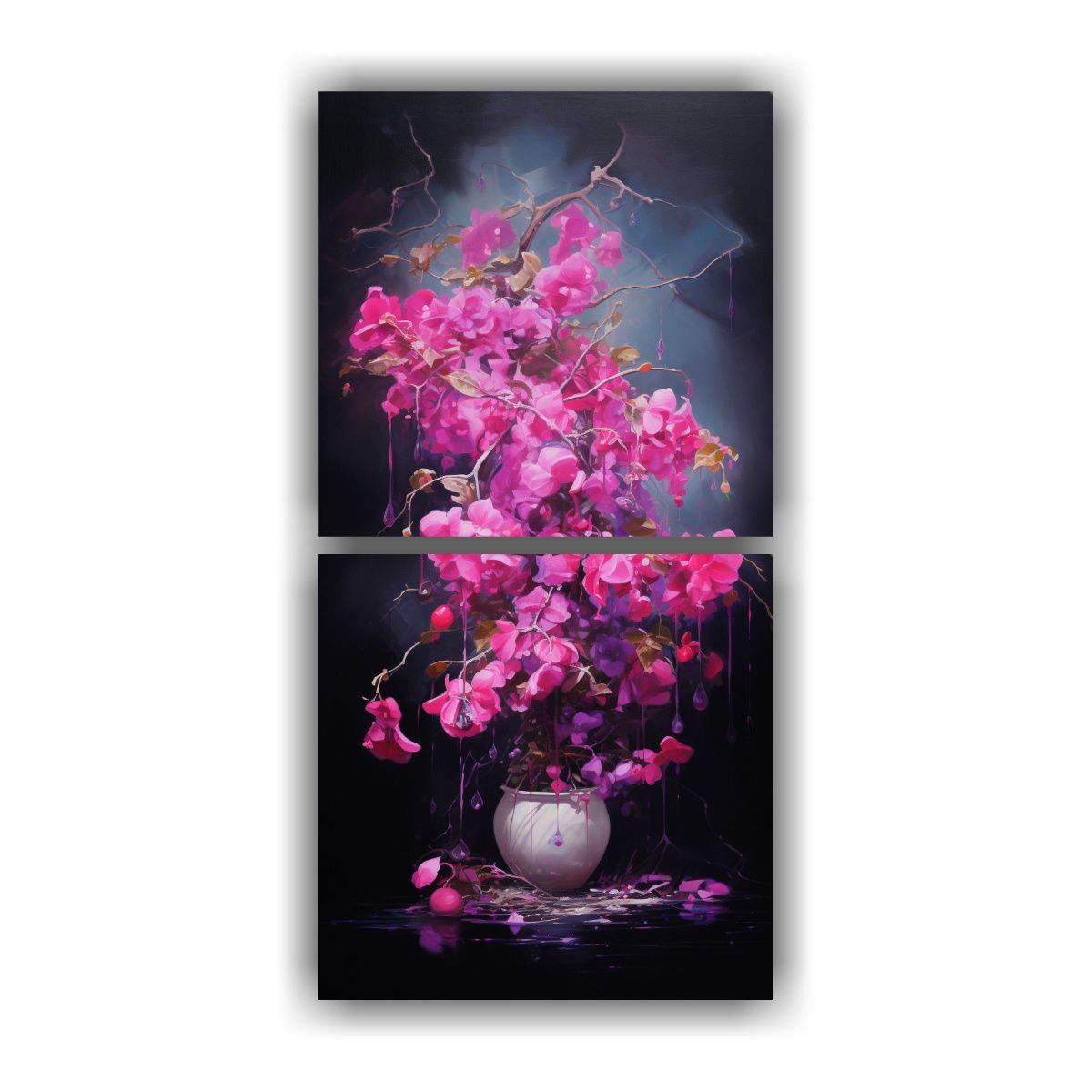 GENERICO - Lienzos Imagen Llamativo Fuchsia Bonsai Pintura 20x40 Cm
