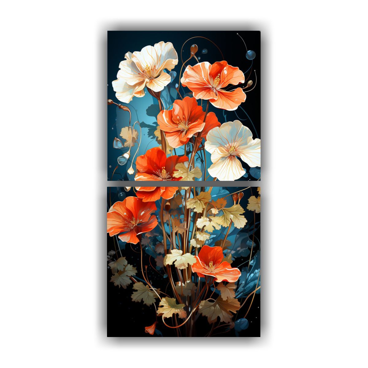 GENERICO - Lienzos Modernos Creatividad Nasturtium Herbs 30x60 Cm