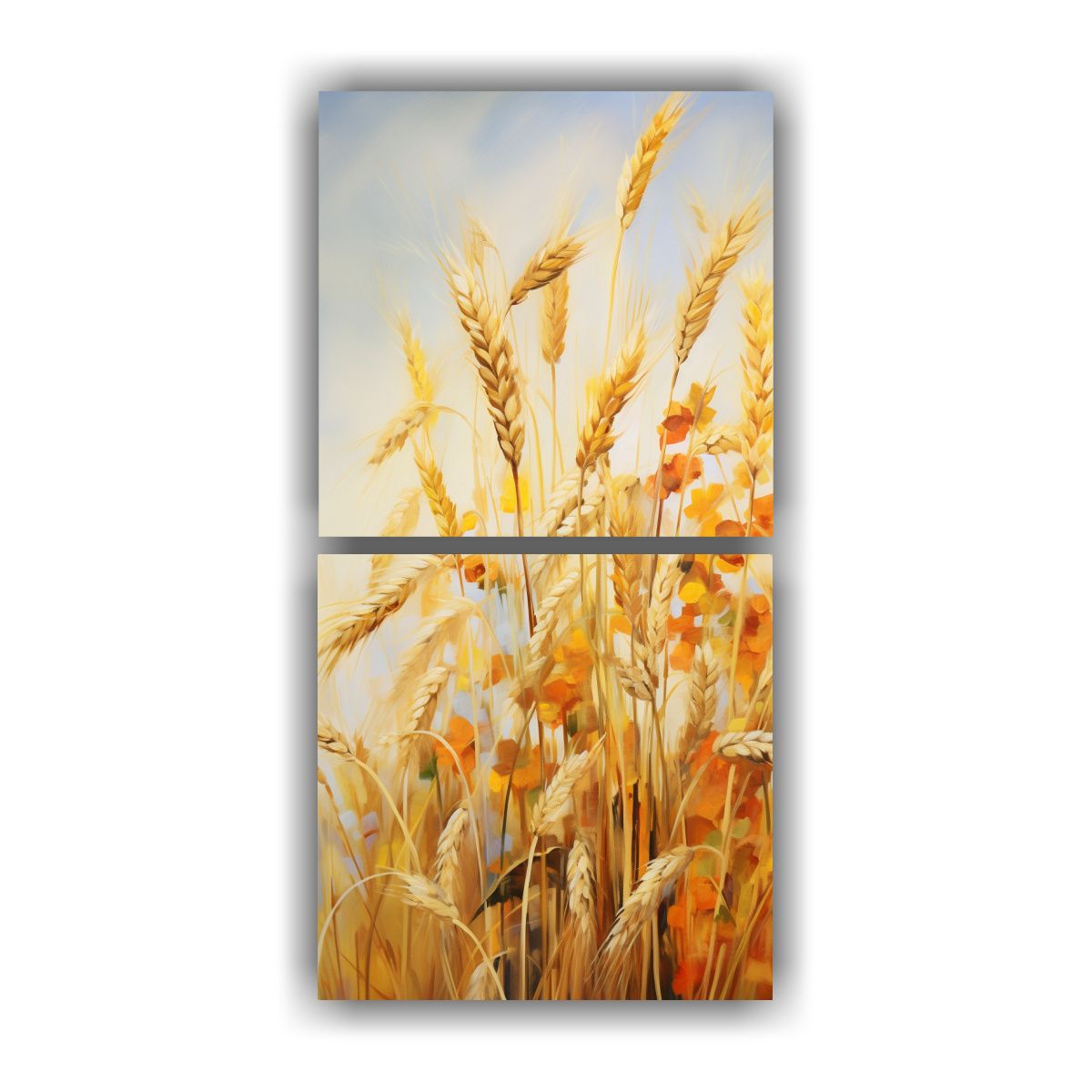 GENERICO - Cuadros Modernos Representación Hierbas Grano 20x40 Cm