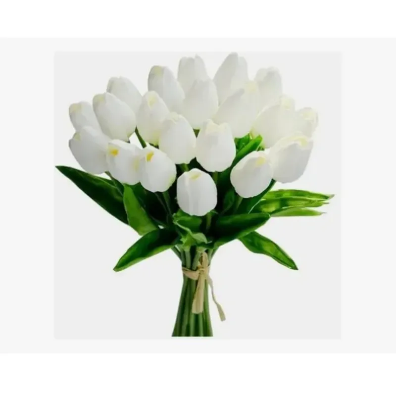 GENERICO - Ramos De 18 Tulipanes Artificiales Flor Decoración Tulipan