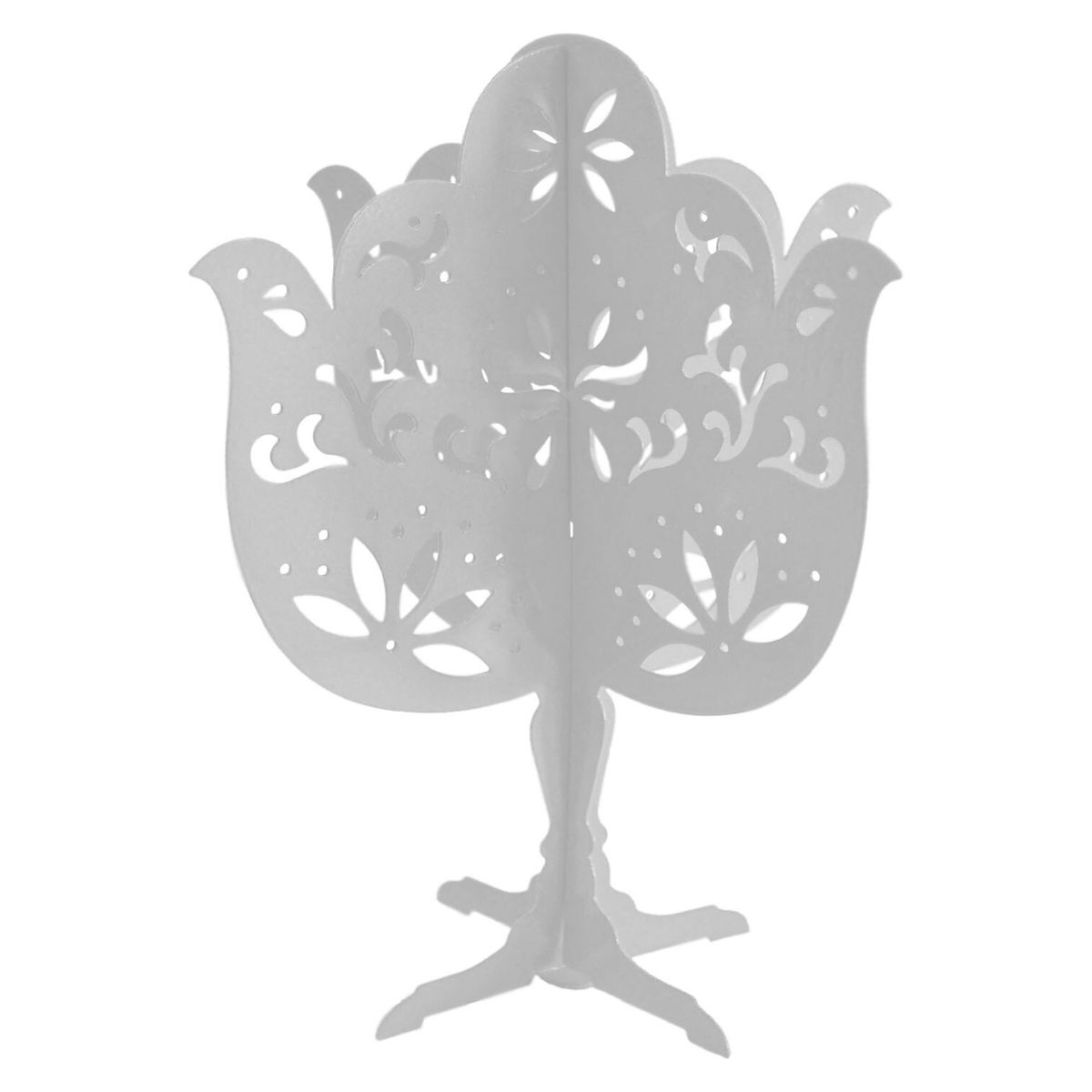 SOHOGAR - Porta Joyas Árbol Metal Blanco