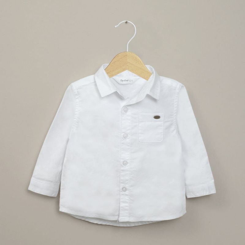 OPALINE - Camisa oxford blanca de niño 40787