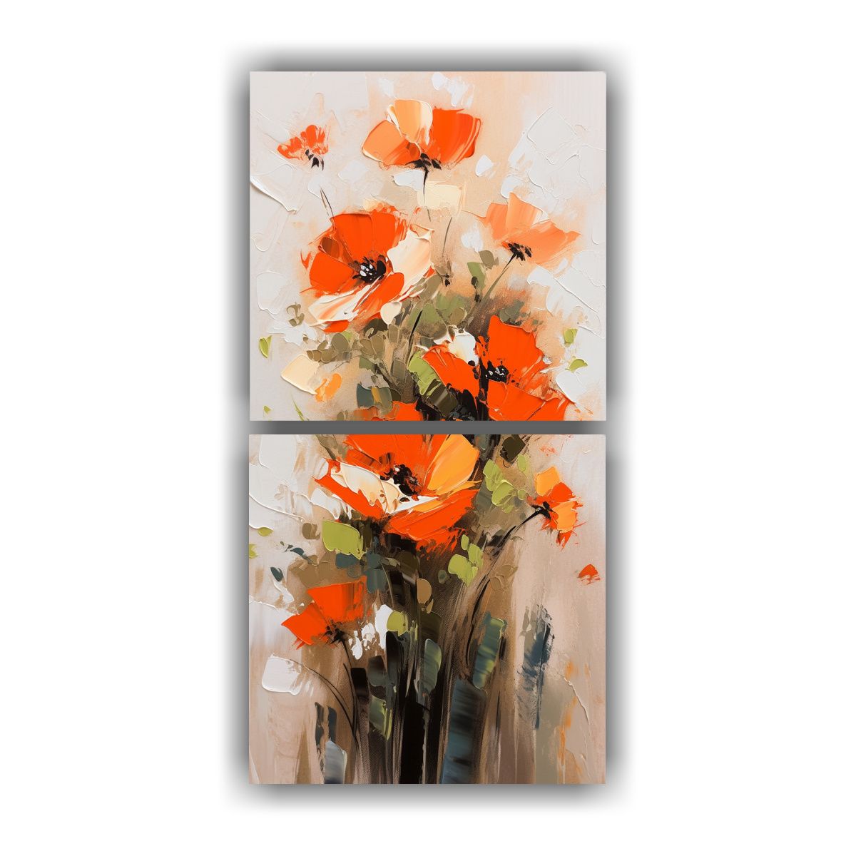 GENERICO - Cuadro Hermoso De Armonía Cromática A Flores 40x80 Cm