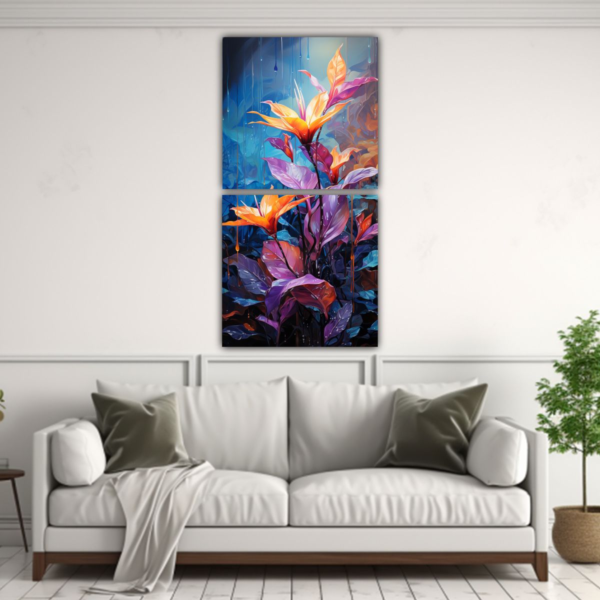 GENERICO - Set 2 Cuadros De Decoración De Alta Calidad A 30x60 Cm