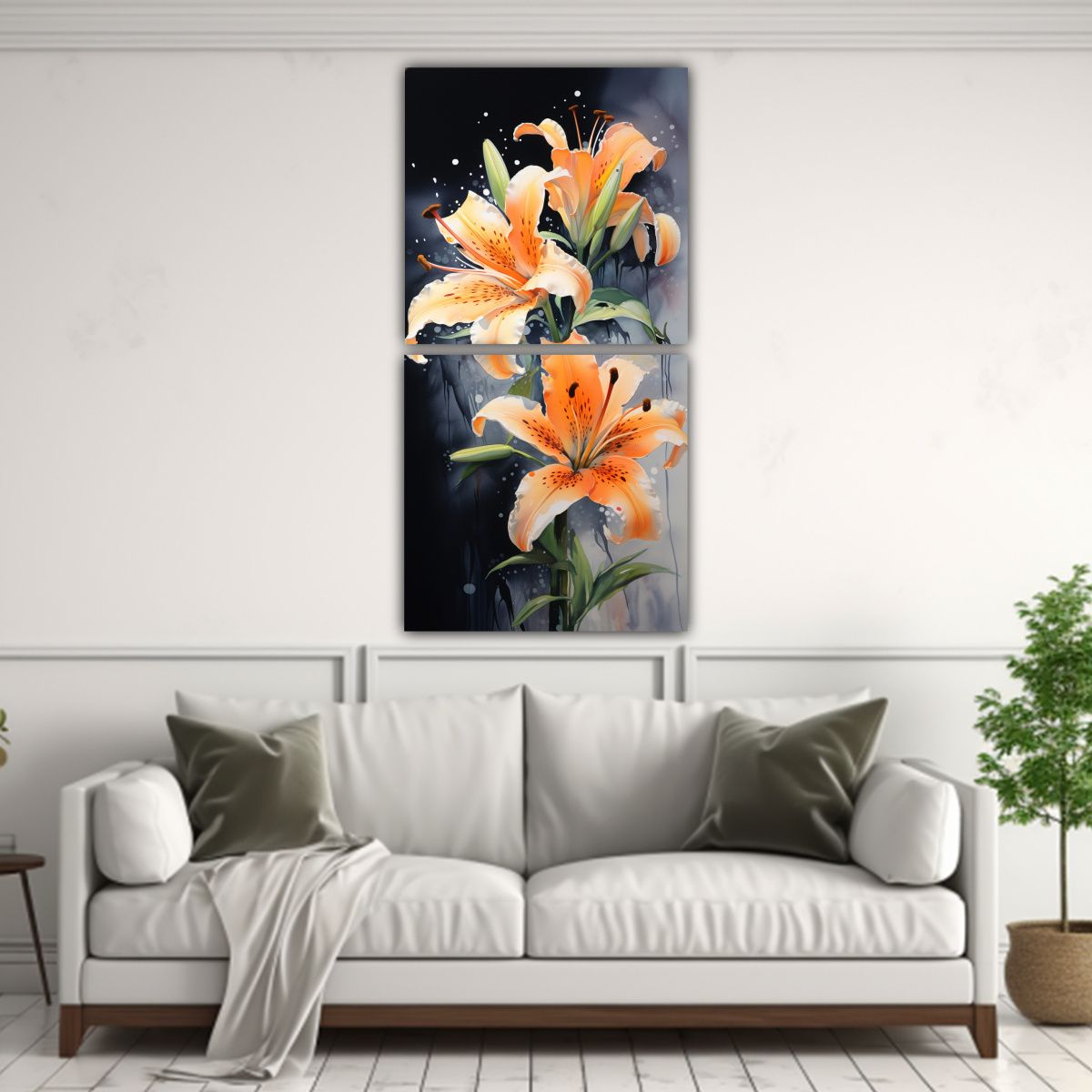 GENERICO - Cuadro Abstracto Estilo Galería Para Cuarto Con 50x100 Cm