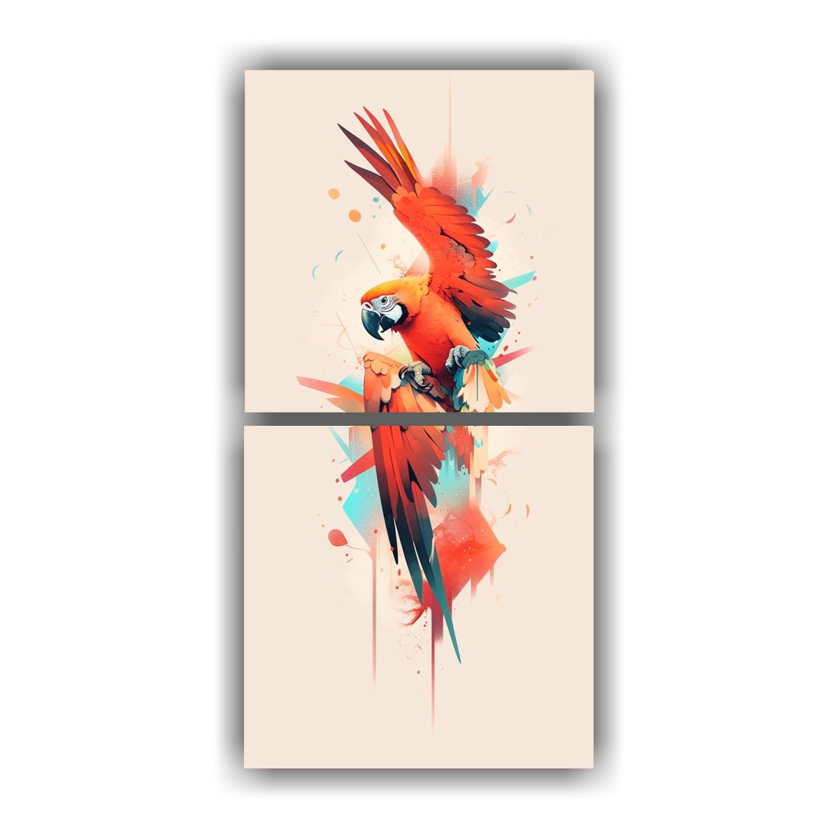 GENERICO - Cuadros De Lienzo Calidos Para Sala Macaw En 20x40 Cm