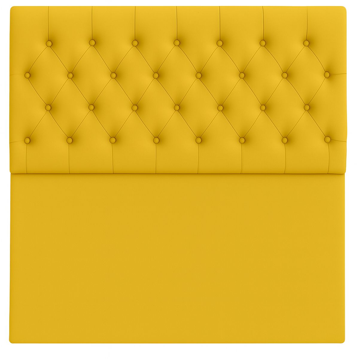 GENERICO - Respaldo De Cama 1.5 Plazas Amarillo Capitone
