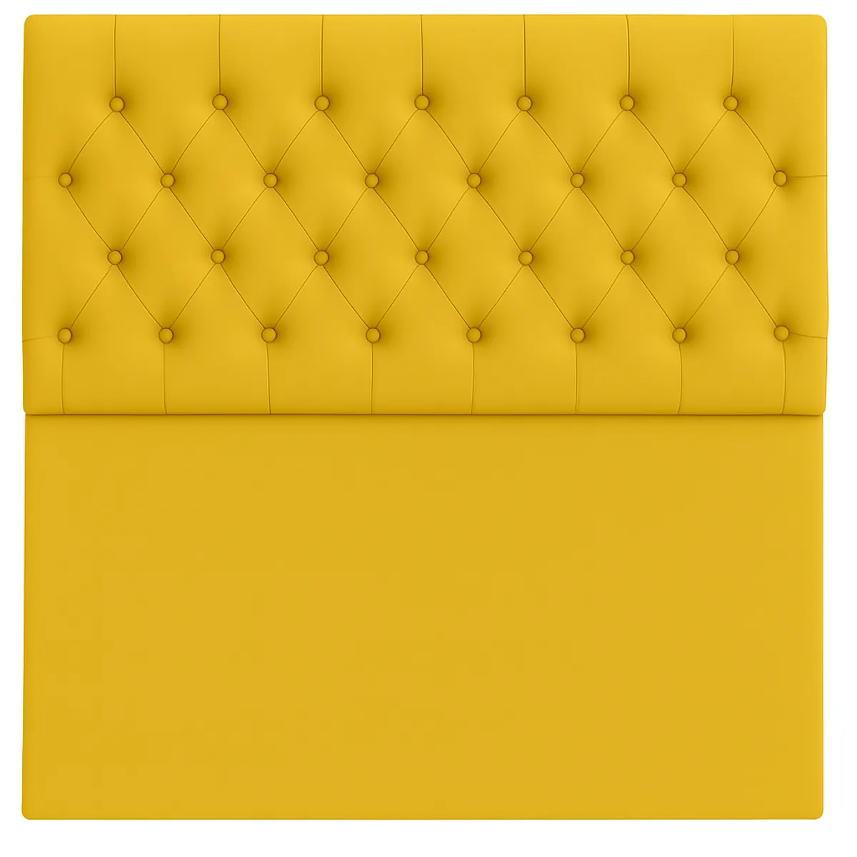 GENERICO - Respaldo De Cama 1.5 Plazas Amarillo Capitone