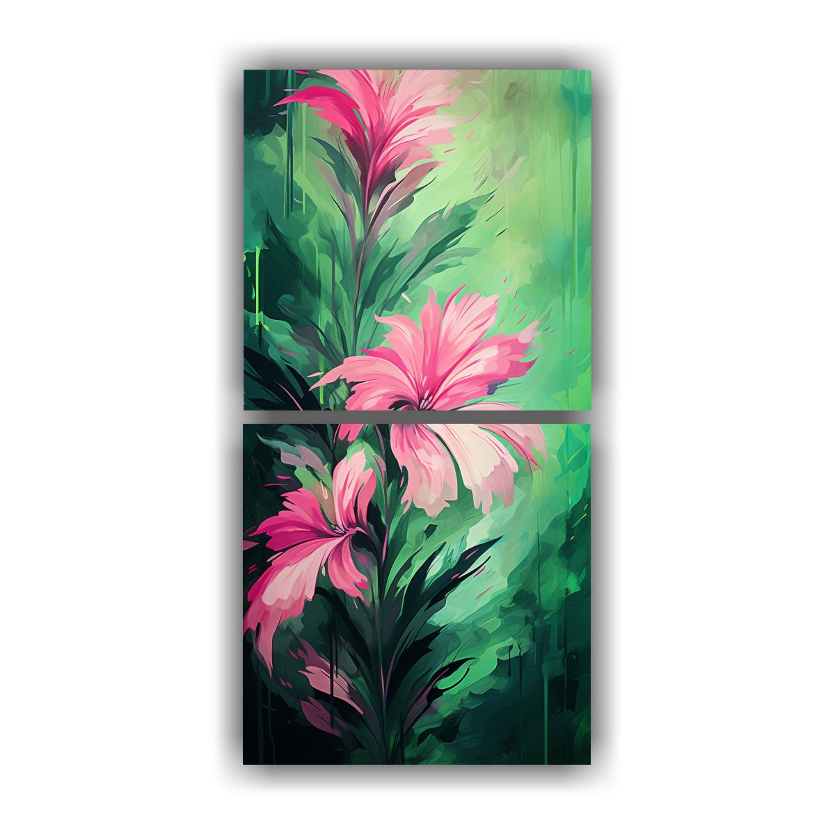 GENERICO - Conjunto 2 Telas En Bastidor Calidad Alta 30x60 Cm