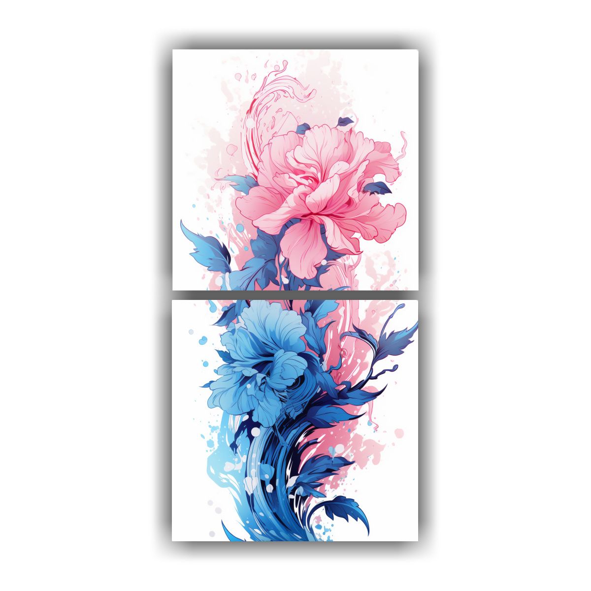 GENERICO - Lienzos Enigmáticos Rosa Y Azul Atmosfera 30x60 Cm