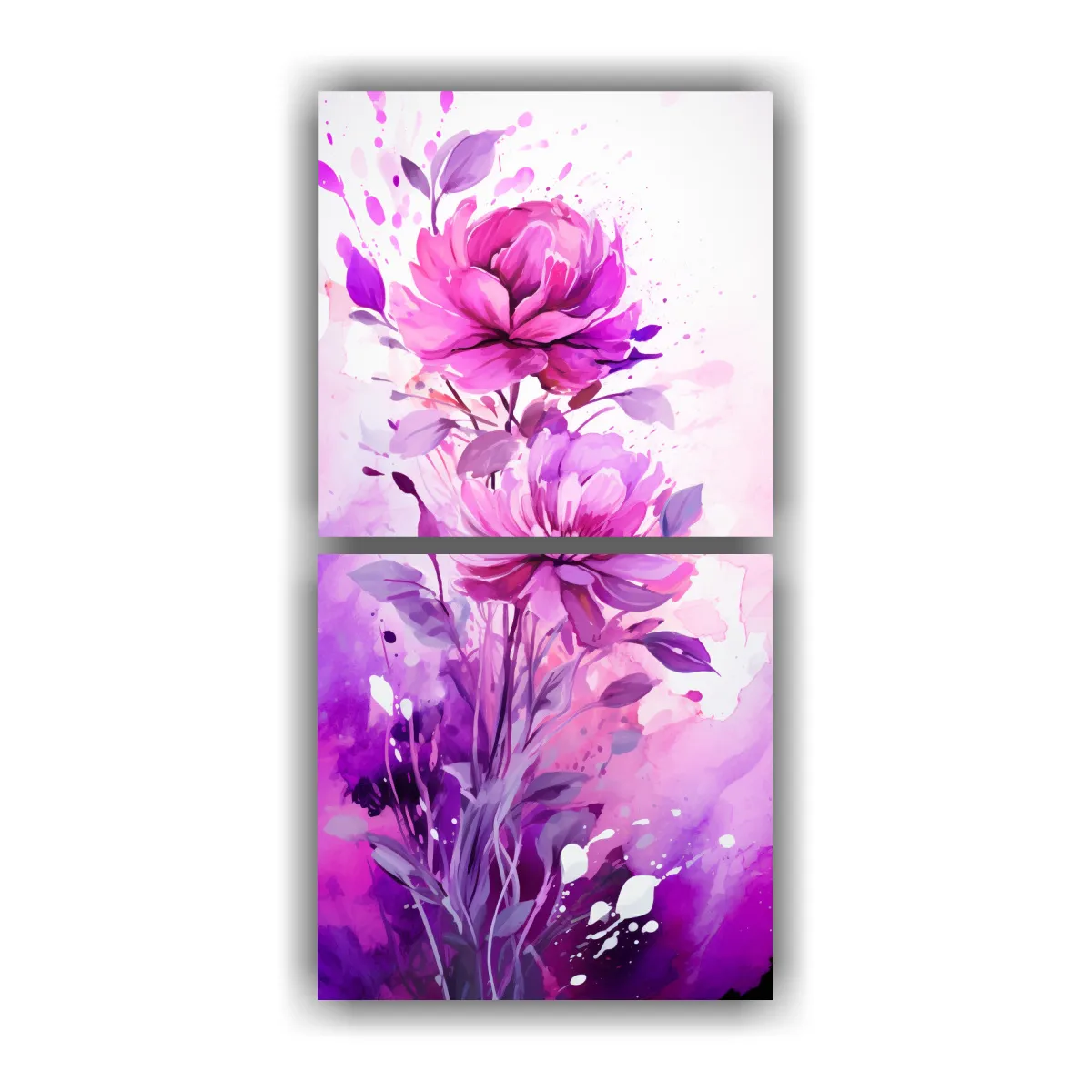 GENERICO - Lienzos Inspiración Urbano Púrpura Y Rosa En 60x120 Cm