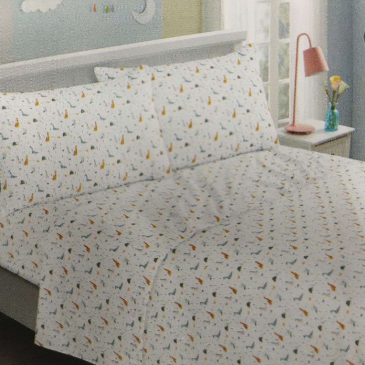 GENERICO - Sabanas Niño/a 1.5 plazas 144 Hilos modelo Dinosaurio