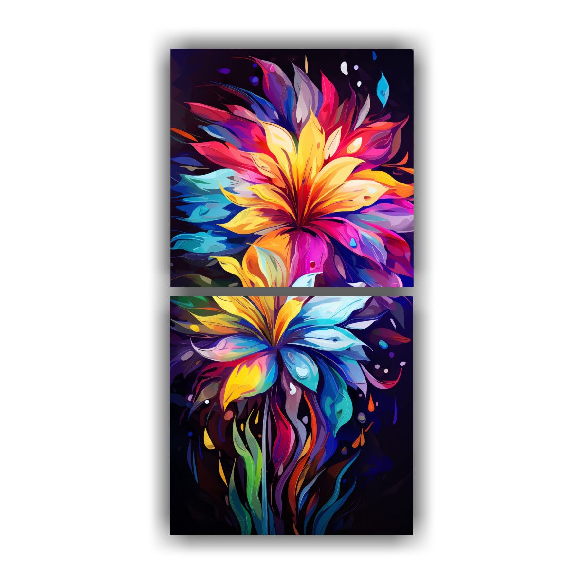 GENERICO - Cuadros Modernos Visual Rainbow Colors Neonoir 60x120 Cm