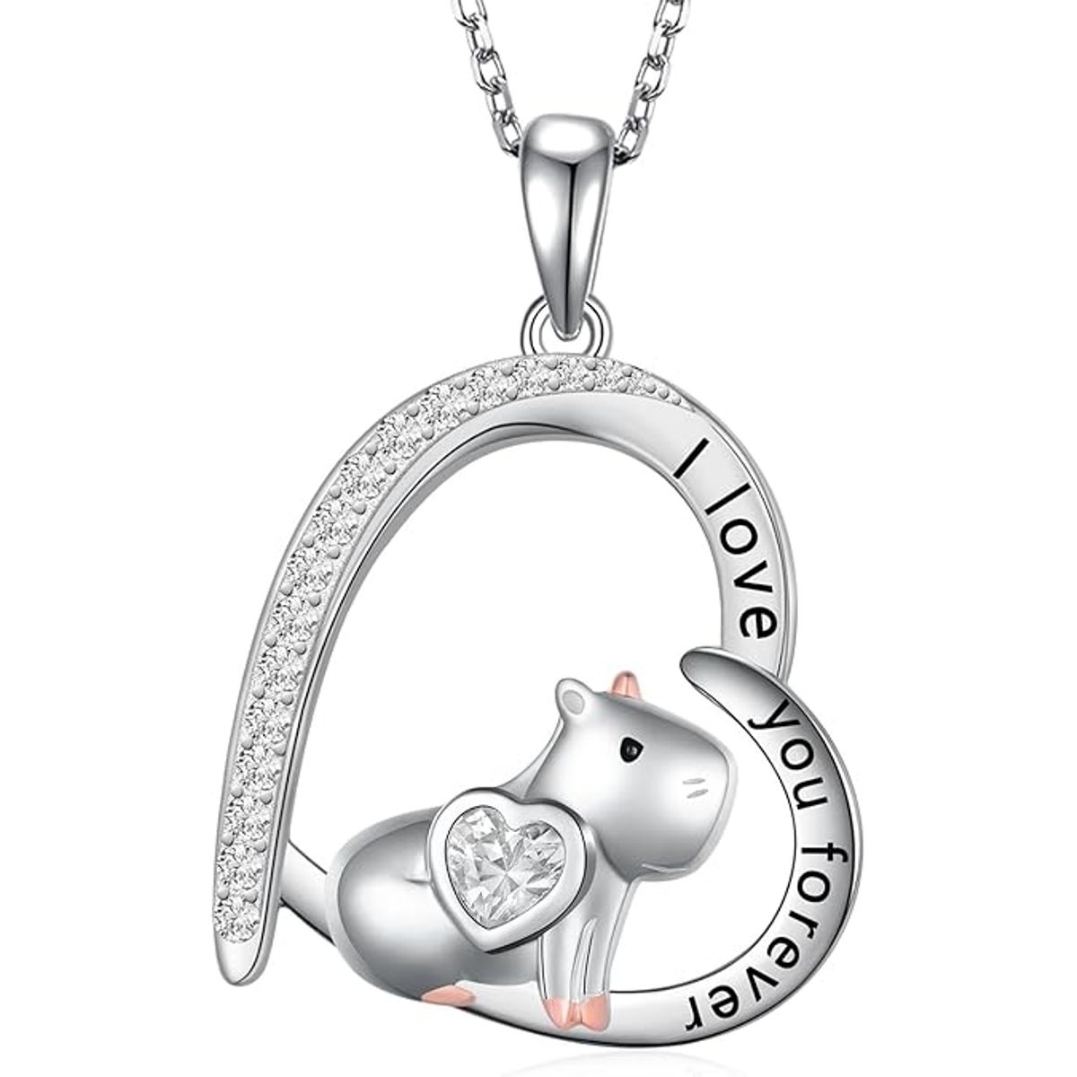 GENERICO - Collar plata 925 capibara joya mujer
