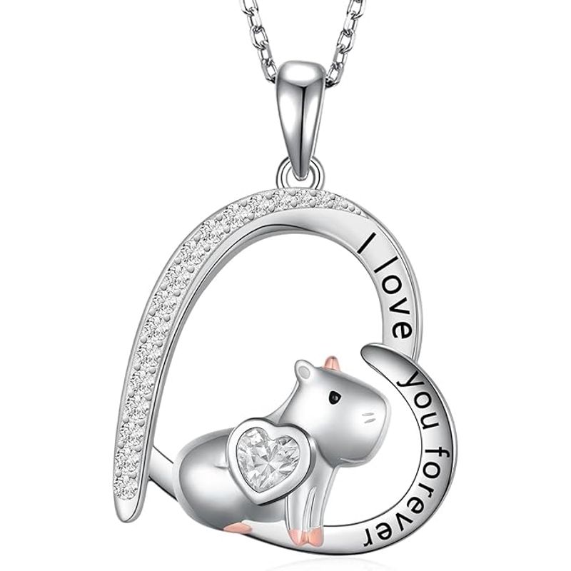 GENERICO - Collar plata 925 capibara joya mujer