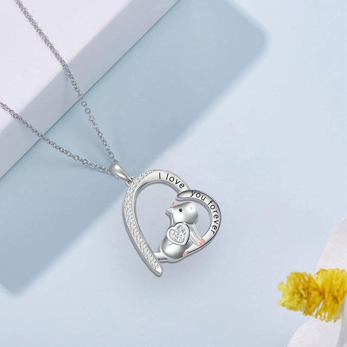 GENERICO - Collar plata 925 capibara joya mujer